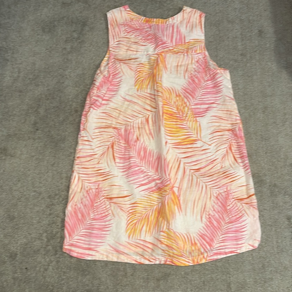 Tahari 100% Linen Tropical Dress XL - Picture 5 of 5